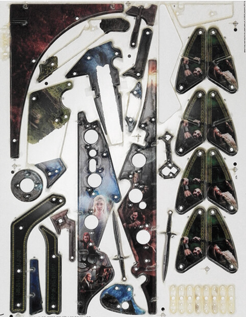 Hobbit pinball - NOS full plastic set