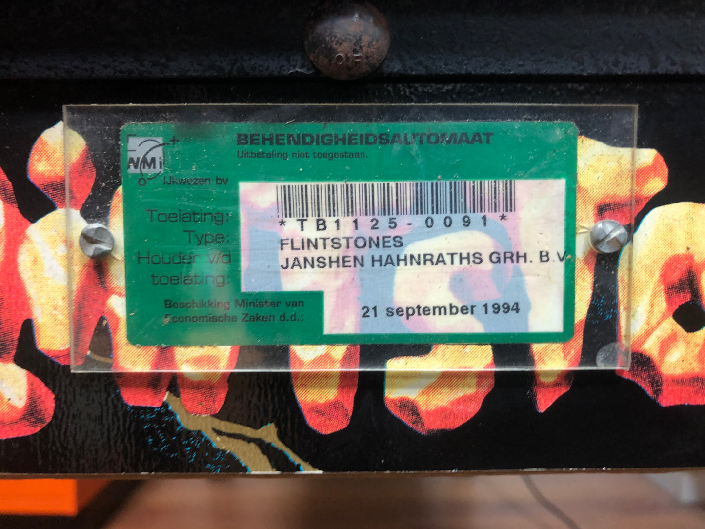 Flinstones pinball machine