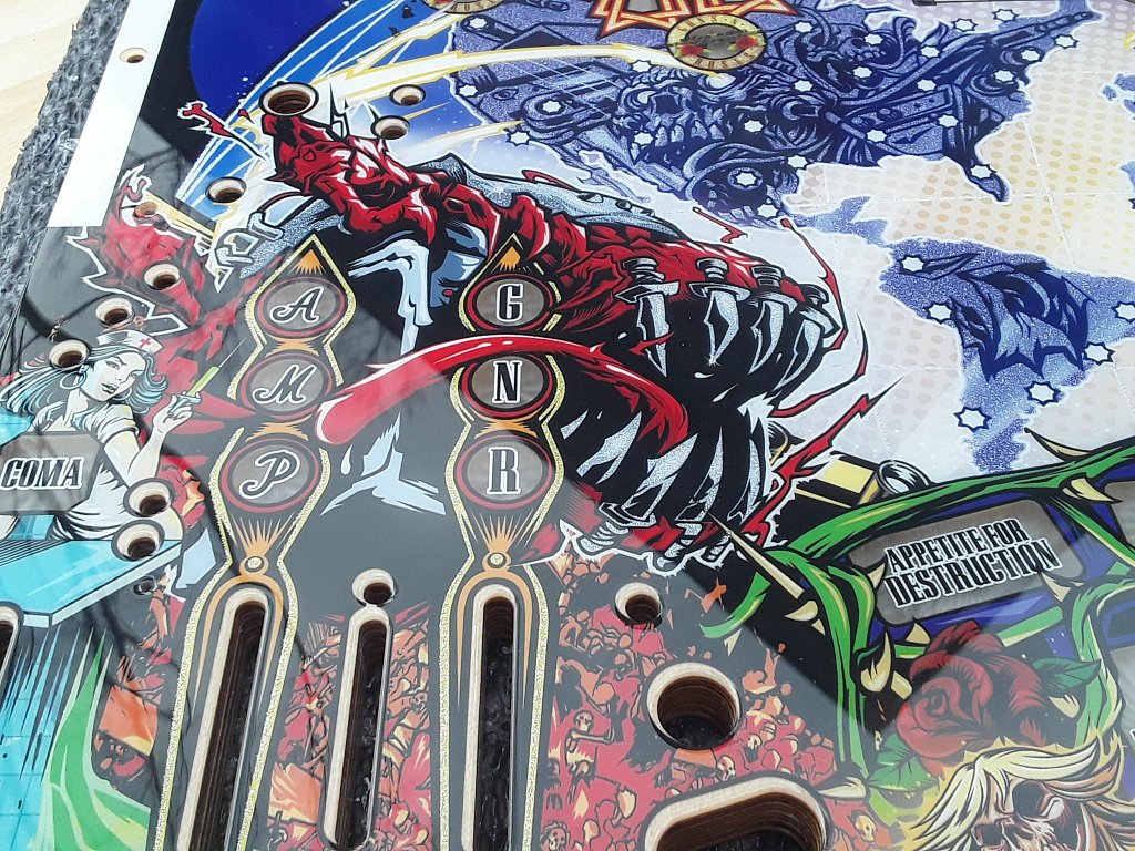 JJP Guns and Roses NOS playfields CE edition