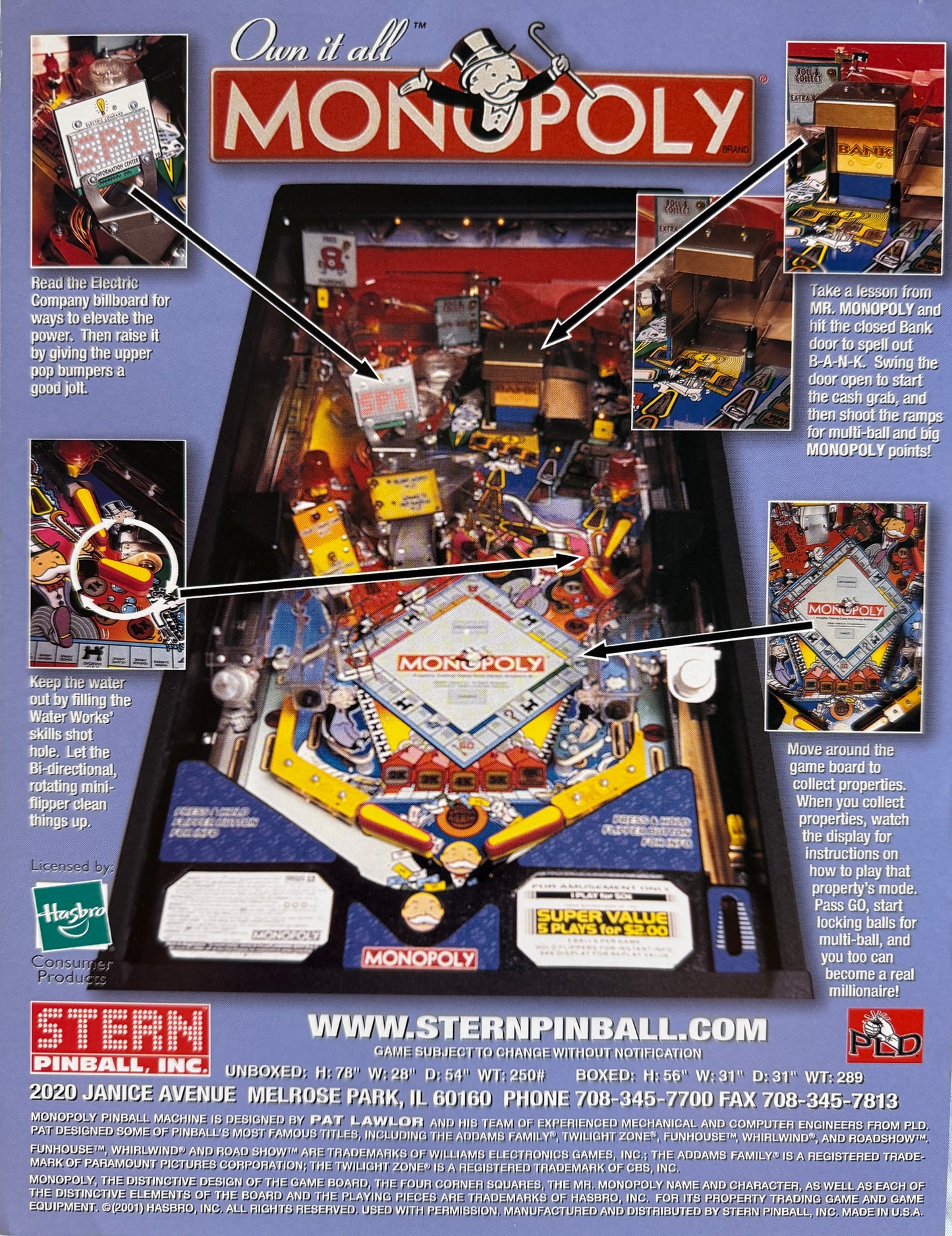 Monopoly pinball combo