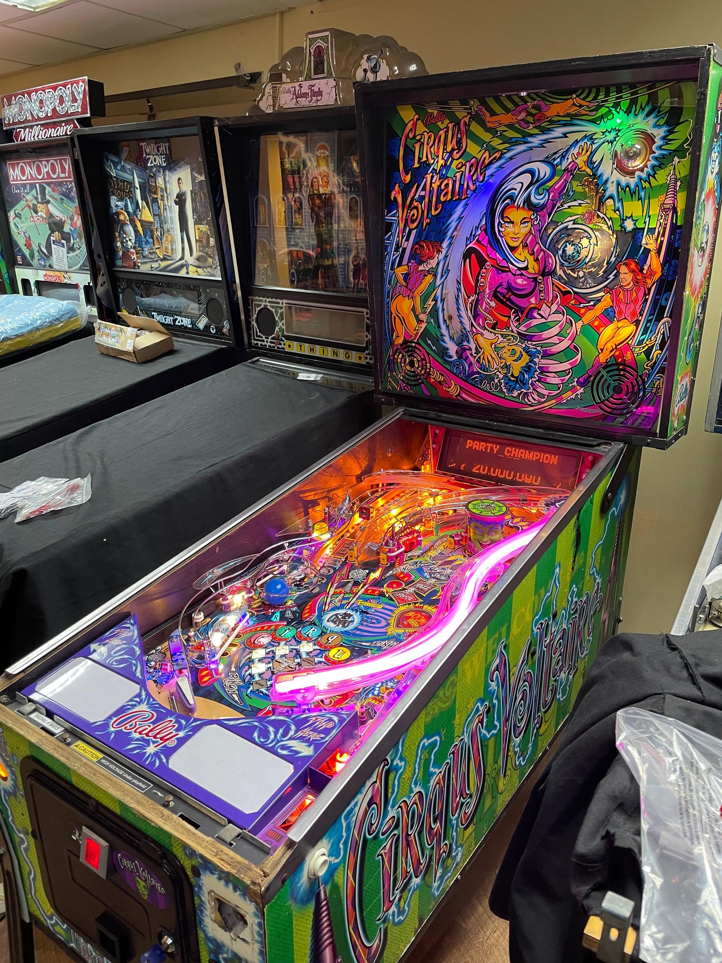 Cirqus Voltaire pinball machine for sale