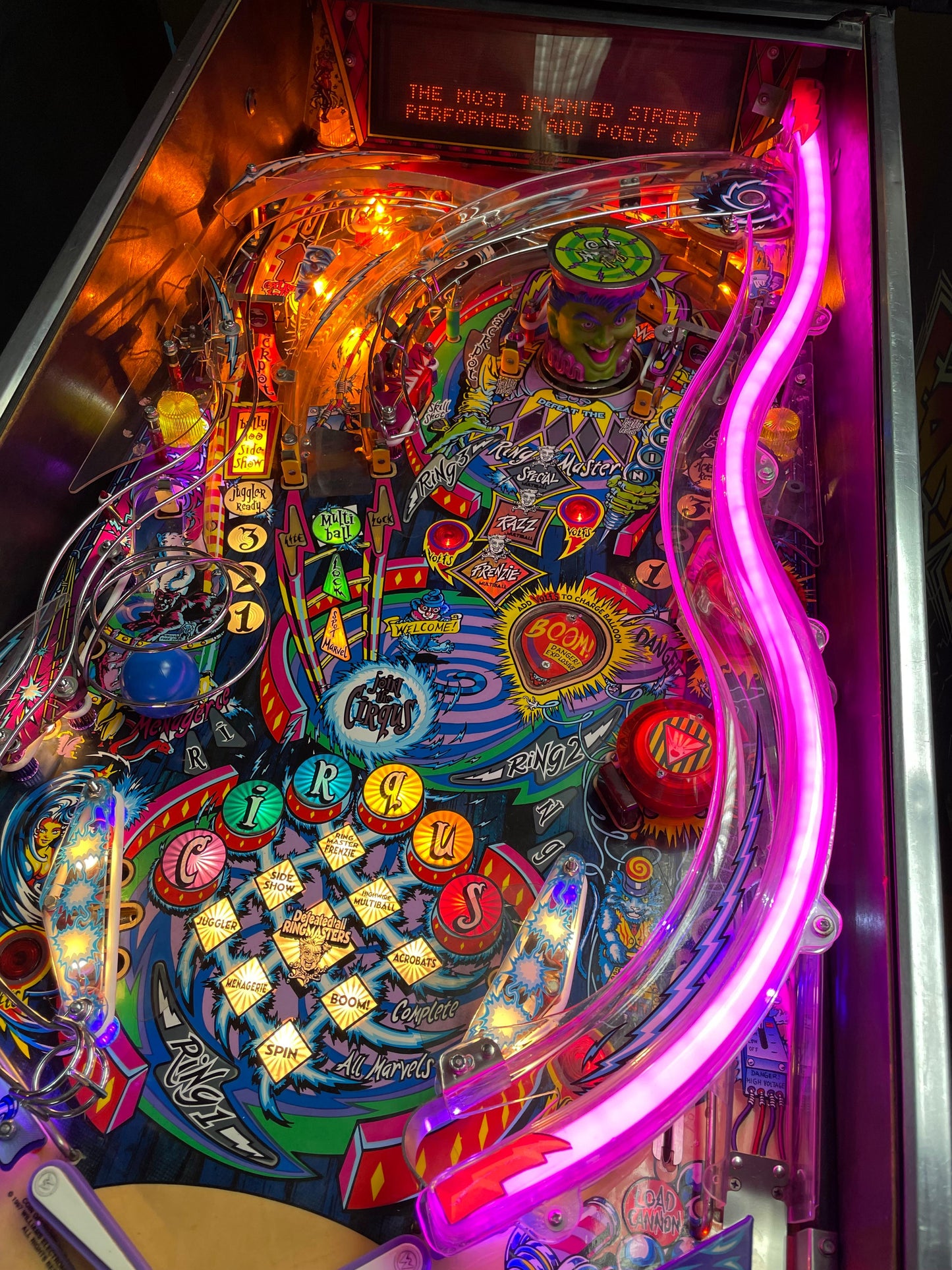 Cirqus Voltaire pinball machine for sale