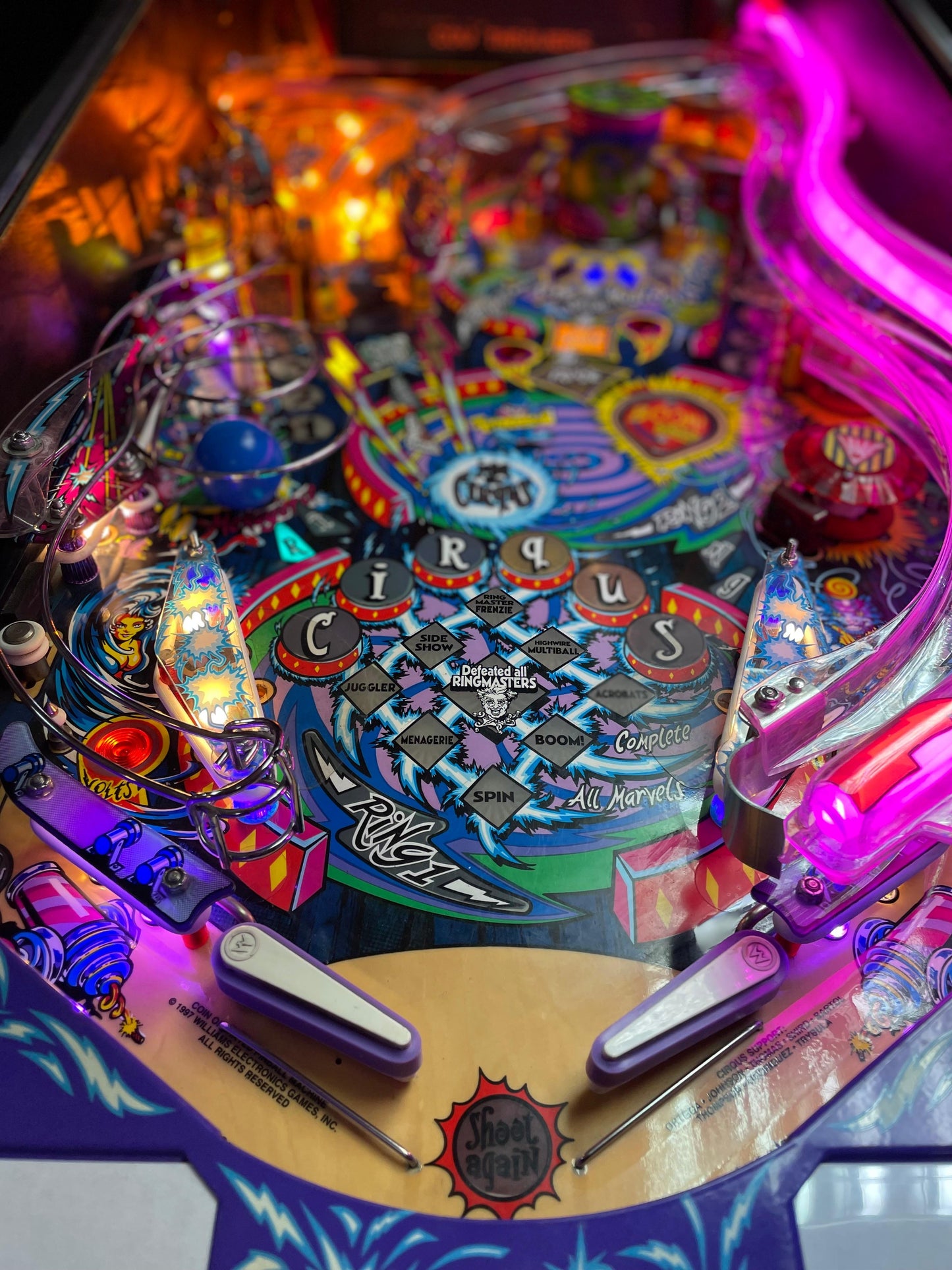 Cirqus Voltaire pinball machine for sale