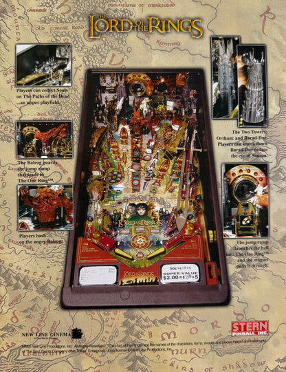 Lord of the rings pinball flyer