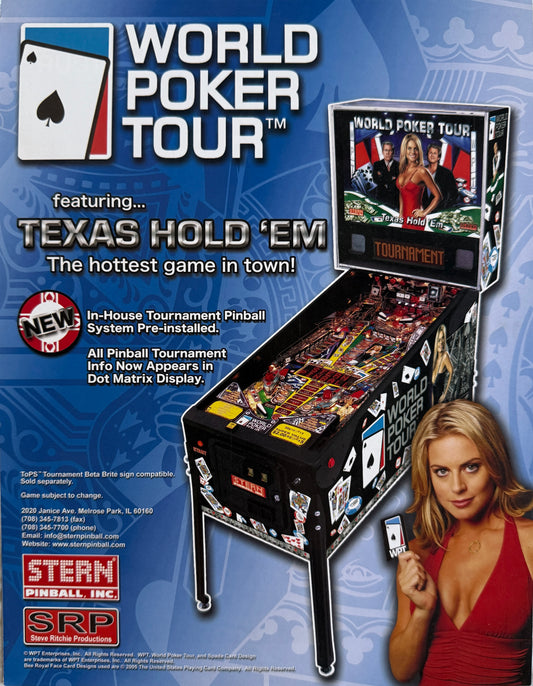 World poker tour pinball flyer